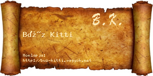 Búz Kitti névjegykártya