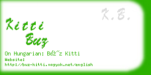kitti buz business card